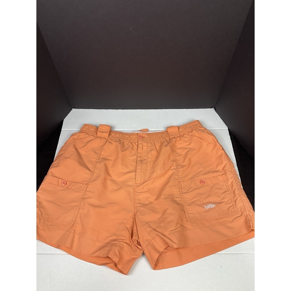 Aftco Original Fishing Orange Shorts Men's 44 M01 6" Inseam Plier Pocket Nylon